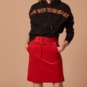 Sandro Red Mini Skirt